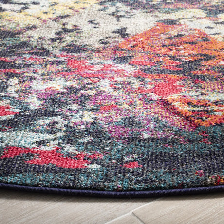 Safavieh Monaco 6'-7" x 6'-7" Rug in Brown / Teal