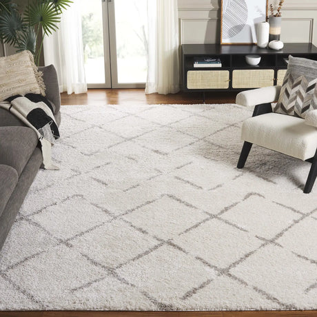 Safavieh Arizona Shag 10'-0" x 14'-0" Rug in Ivory / Beige