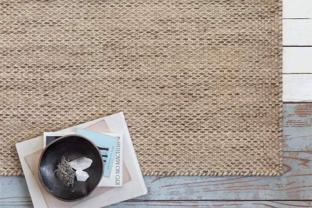 Loloi Oakwood OK-01 Wheat Rugs - styled aerial 1