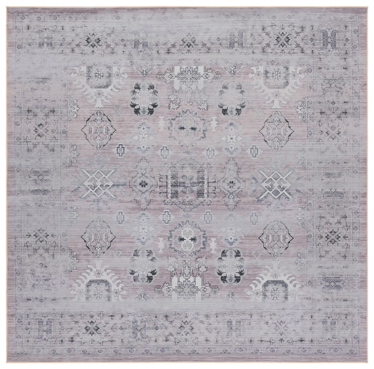 Safavieh Tucson 6'-0" x 6'-0" Rug in Pink / Beige