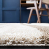 Safavieh Florida Shag 5'-3" x 7'-6" Rug in Cream / Dark Brown