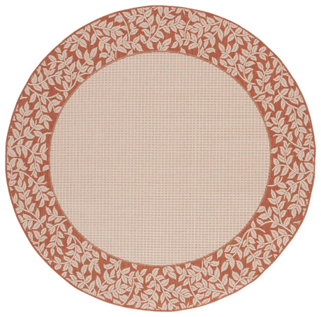 Safavieh Courtyard 6'-7" x 6'-7" Rug in Natural / Terra
