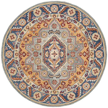 Safavieh Antiquity 6'-0" x 6'-0" Rug in Blue / Gold