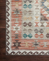 Loloi Zion Zio-04 Ivory/Multi Rugs - corner on wood