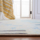 Safavieh Paint Brush 4'-4" x 6'-0" Rug in Blue / Ivory