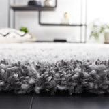 Safavieh Fontana Shag  800 4'-0" x 6'-0" Rug in Ivory / Grey