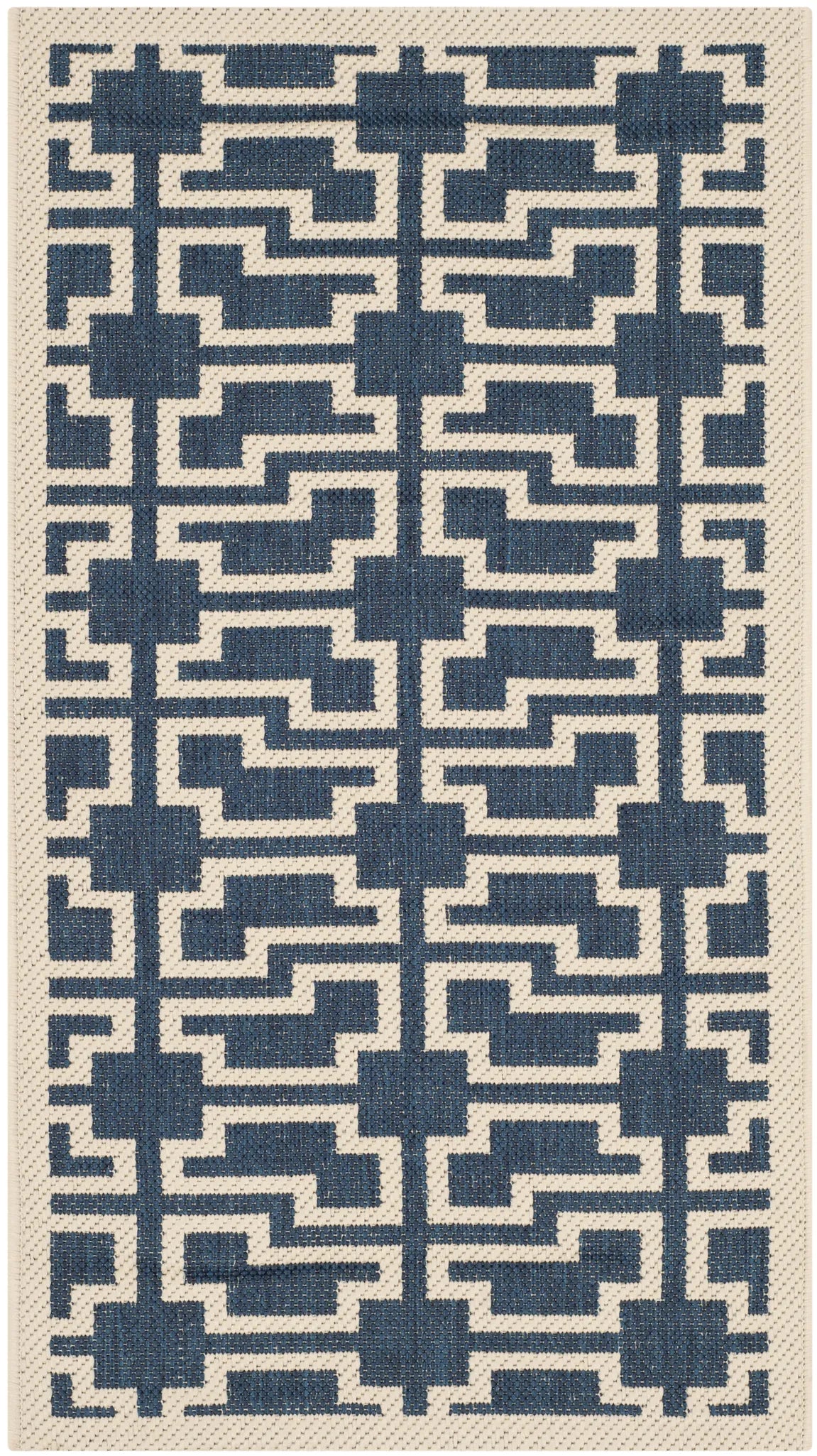 Safavieh Courtyard 2'-0" x 3'-7" Rug in Navy / Beige