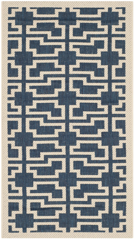 Safavieh Courtyard 2'-0" x 3'-7" Rug in Navy / Beige