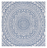 Safavieh Courtyard 6'-7" x 6'-7" Rug in Ivory / Navy