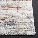 Safavieh Berber Shag 4'-5" x 6'-5" Rug in Blue Rust / Ivory