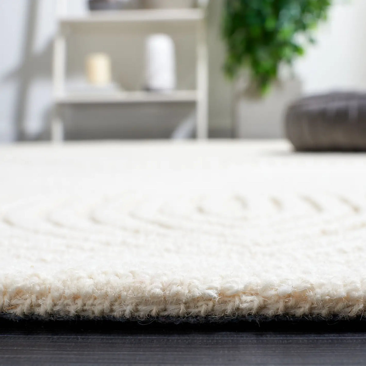 Safavieh Textural 4'-0" x 6'-0" Rug in Ivory
