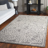 Safavieh Abstract 4'-0" x 6'-0" Rug in Charcoal / Ivory