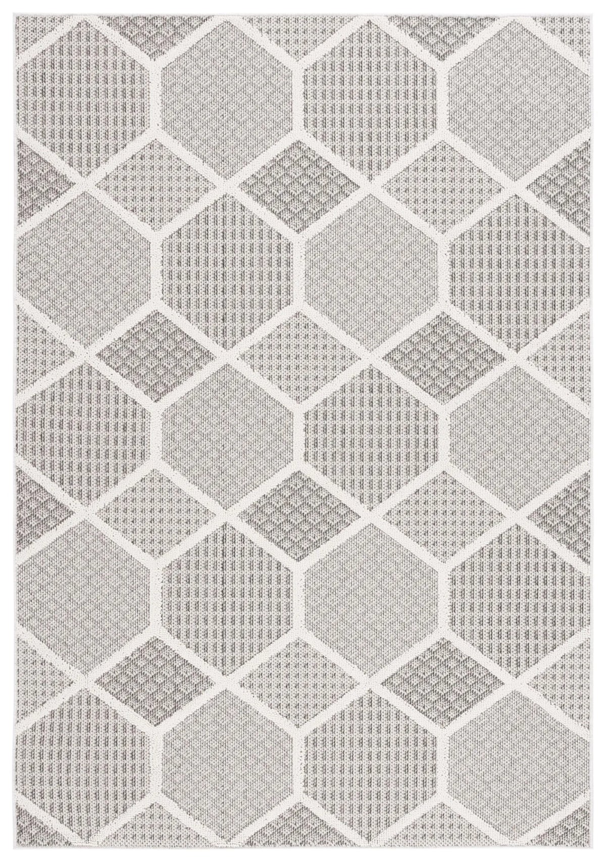 Safavieh Global 4'-0" x 6'-0" Rug in Grey / Ivory