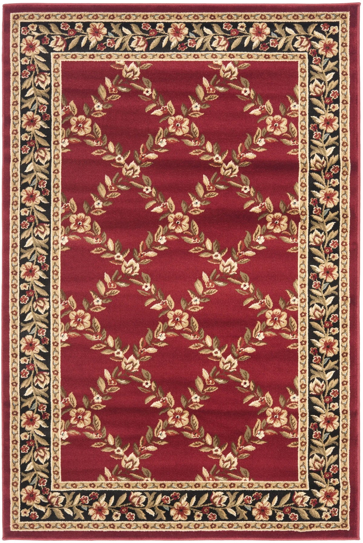 Safavieh Lyndhurst 3'-3" x 5'-3" Rug in Red / Black