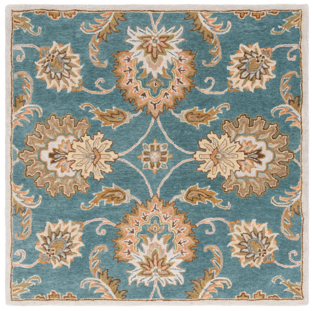 Safavieh Heritage 6'-0" x 6'-0" Rug in Blue / Yellow