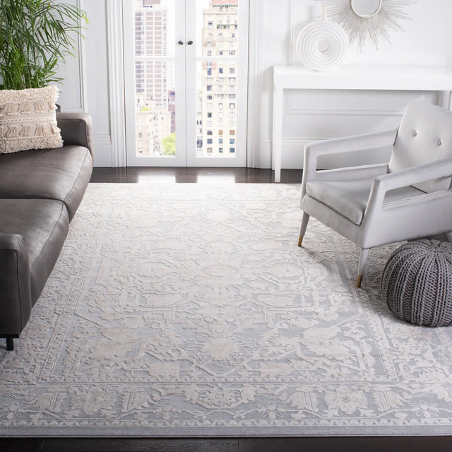 Safavieh Reflection 10'-0" x 14'-0" Rug in Light Grey / Cream