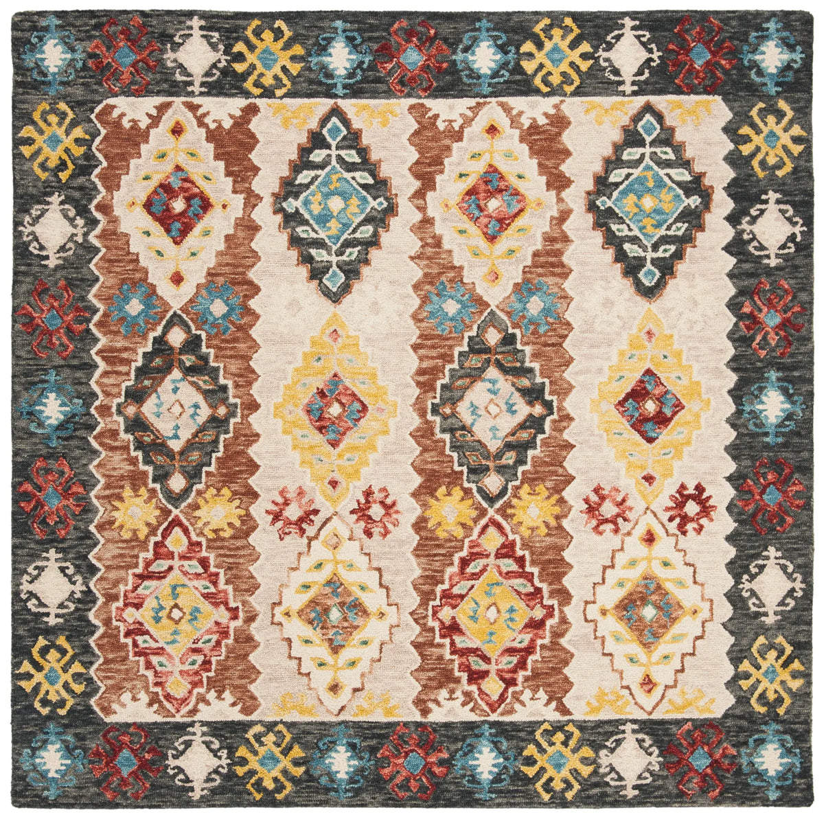 Safavieh Aspen 7'-0" x 7'-0" Rug in Beige / Charcoal
