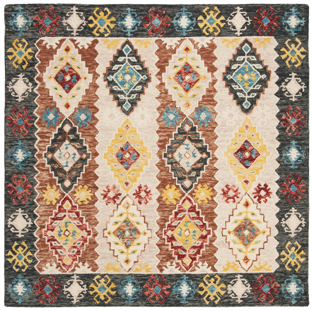 Safavieh Aspen 7'-0" x 7'-0" Rug in Beige / Charcoal