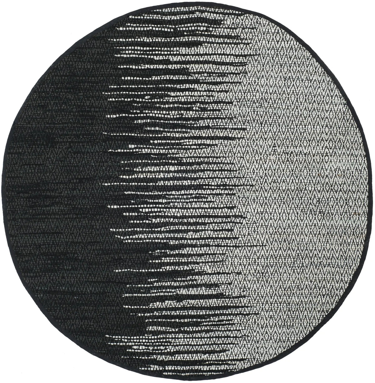 Safavieh Vintage Leather 6'-0" x 6'-0" Rug in Light Grey / Black