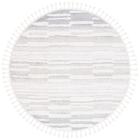 Safavieh Moroccan Tassel Shag 6'-7" x 6'-7" Rug in Beige / Ivory