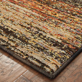 Oriental Weavers Sphinx Atlas 8037C Gold/Charcoal Rugs - corner detail