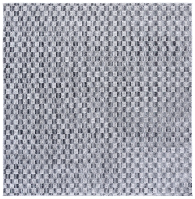 Safavieh Slate 700 6'-7" x 6'-7" Rug in Grey / Ivory Black