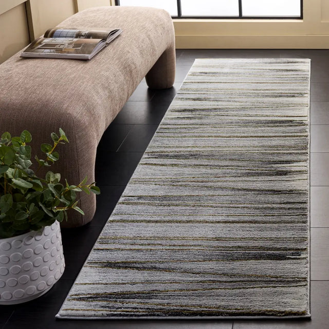 Safavieh Craft 2'-3" x 8'-0" Rug in Grey / Gold