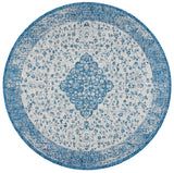 Safavieh Courtyard 6'-7" x 6'-7" Rug in Blue / Grey