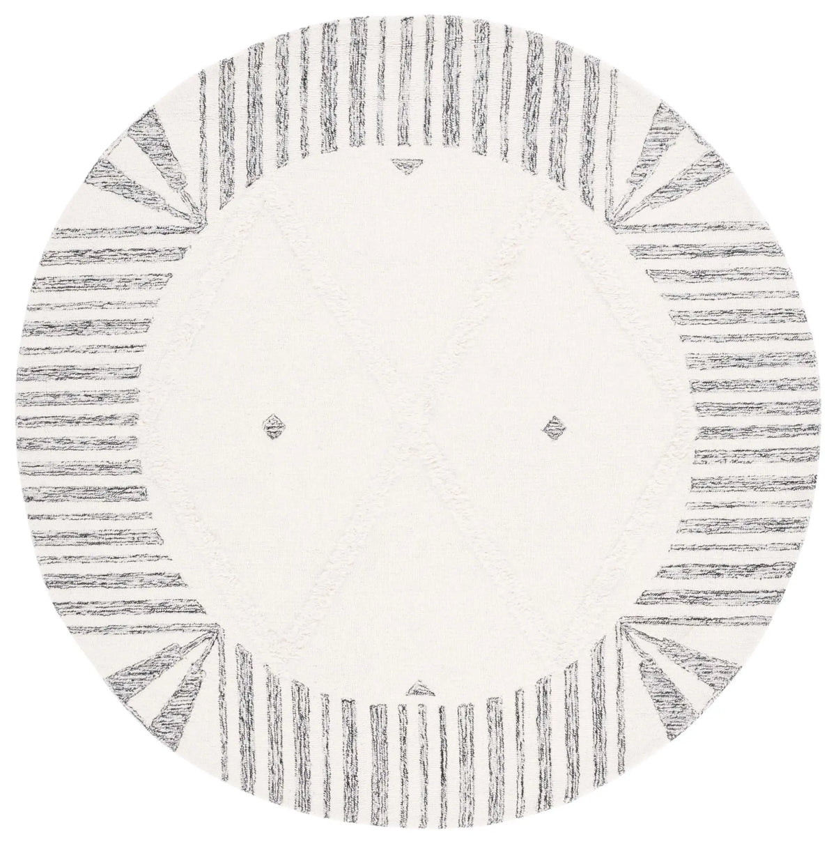 Safavieh Casablanca 6'-0" x 6'-0" Rug in Ivory / Black