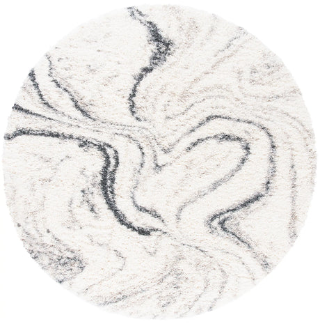 Safavieh Fontana Shag  800 10'-0" x 10'-0" Rug in Ivory / Grey
