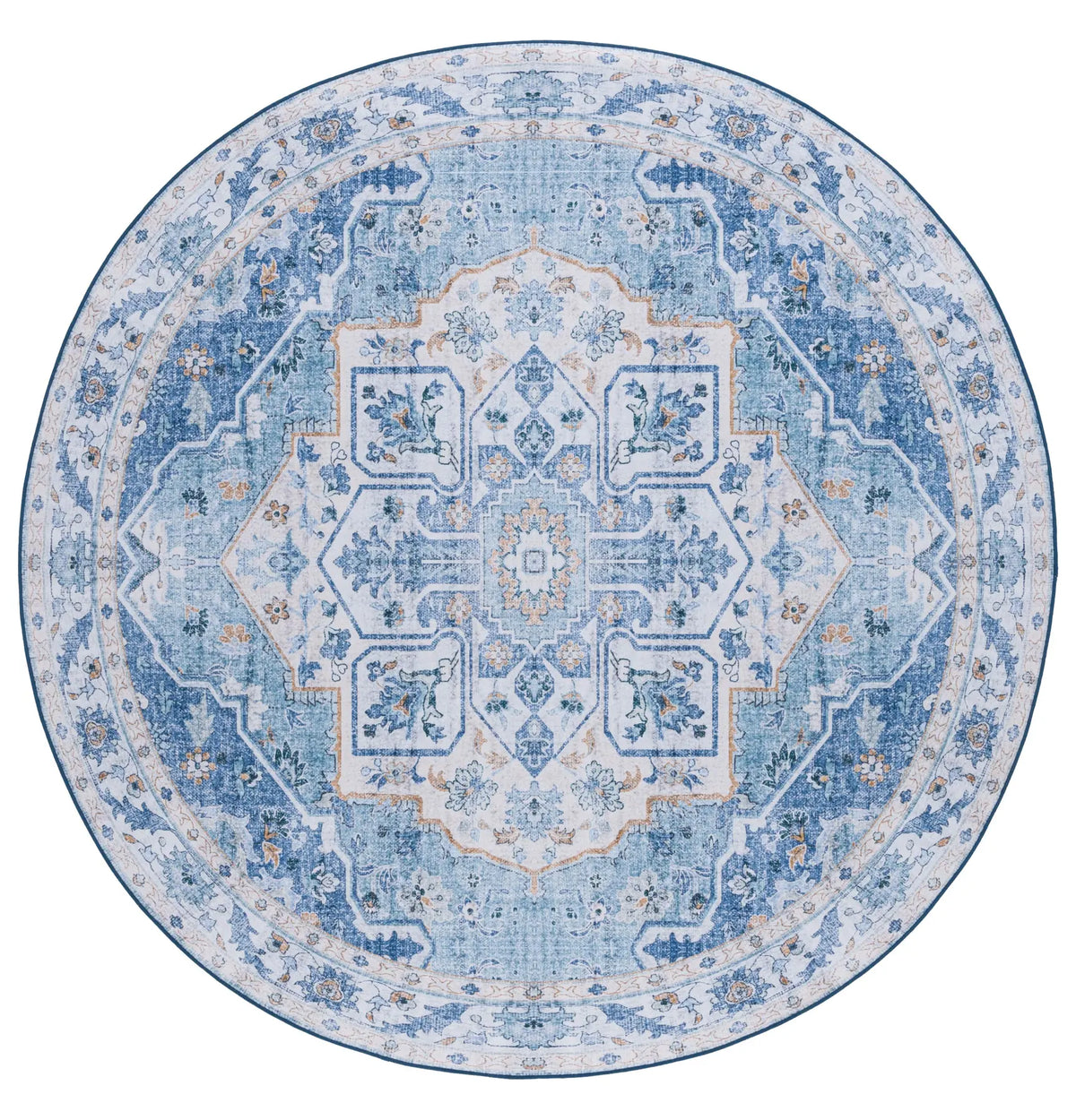 Safavieh Tucson 6'-0" x 6'-0" Rug in Light Blue / Blue