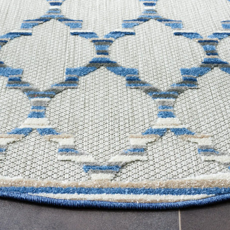 Safavieh Cabana 6'-7" x 6'-7" Rug in Grey / Blue