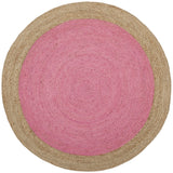 Safavieh Natural Fiber 5'-0" x 5'-0" Rug in Pink / Natural