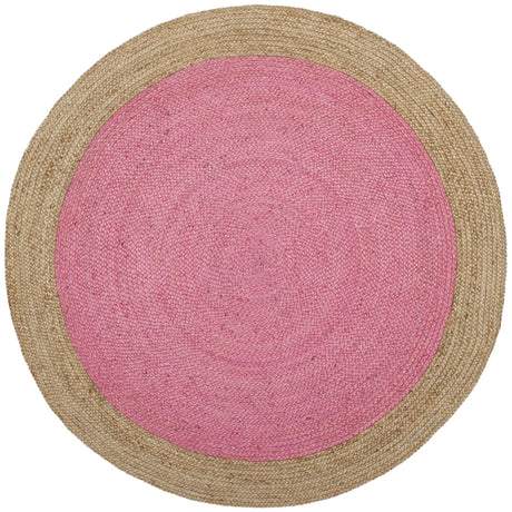 Safavieh Natural Fiber 5'-0" x 5'-0" Rug in Pink / Natural