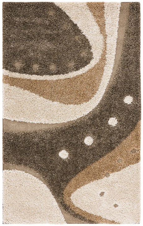 Safavieh Florida Shag 3'-3" x 5'-3" Rug in Brown / Ivory