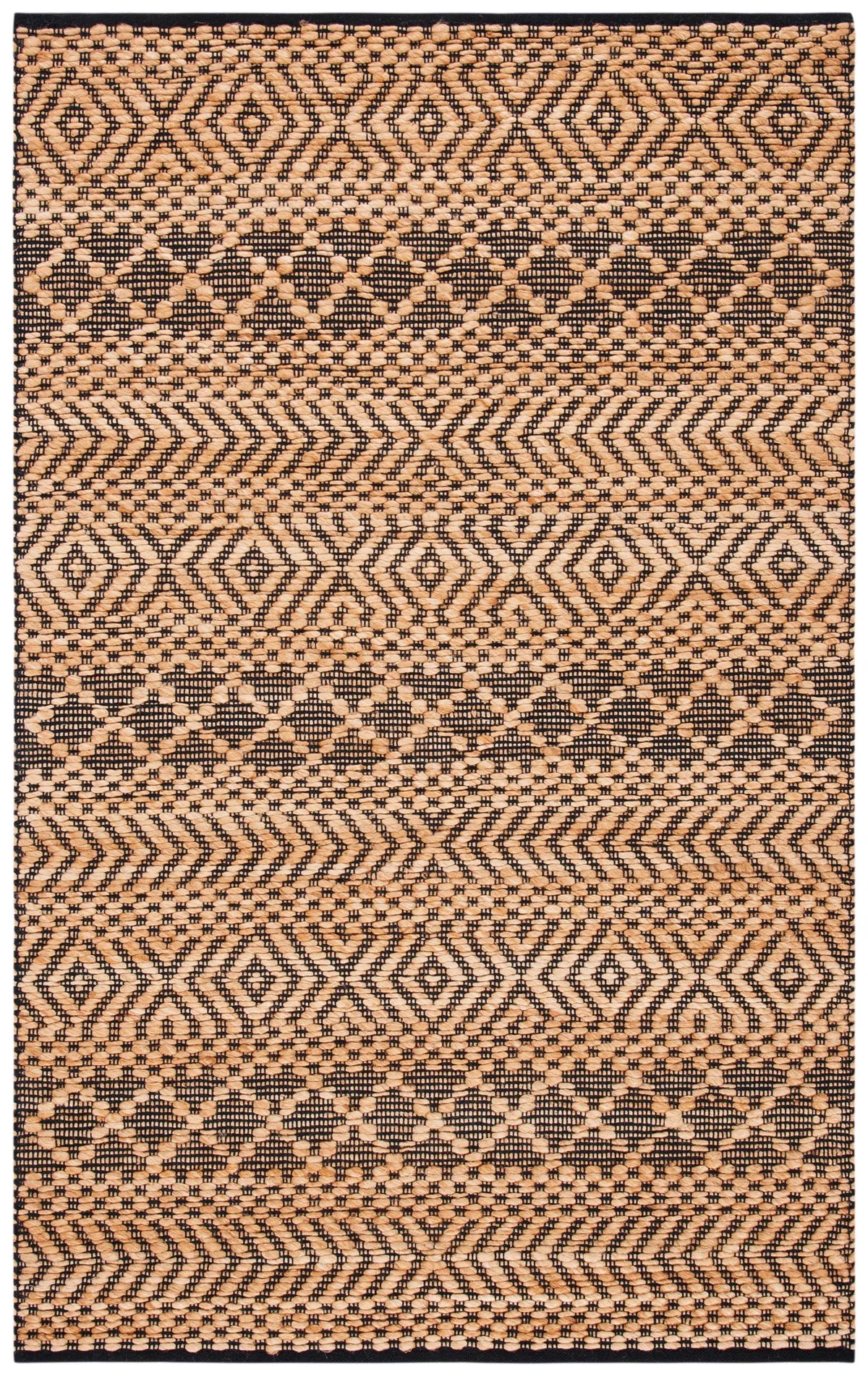 Safavieh Kilim 4'-0" x 6'-0" Rug in Natural / Black