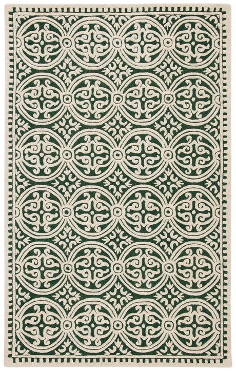 Safavieh Cambridge 4'-0" x 6'-0" Rug in Dark Green / Ivory