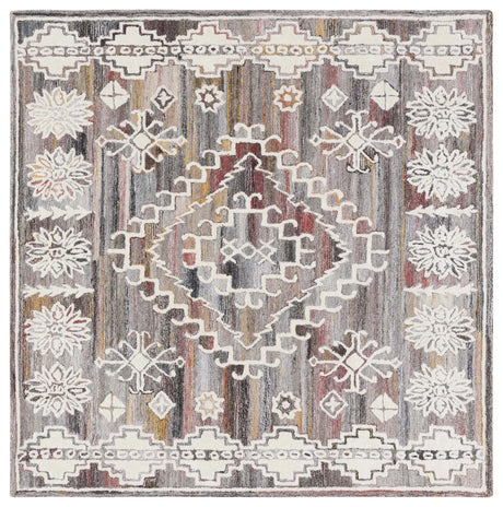 Safavieh Metro 6'-0" x 6'-0" Rug in Red / Ivory