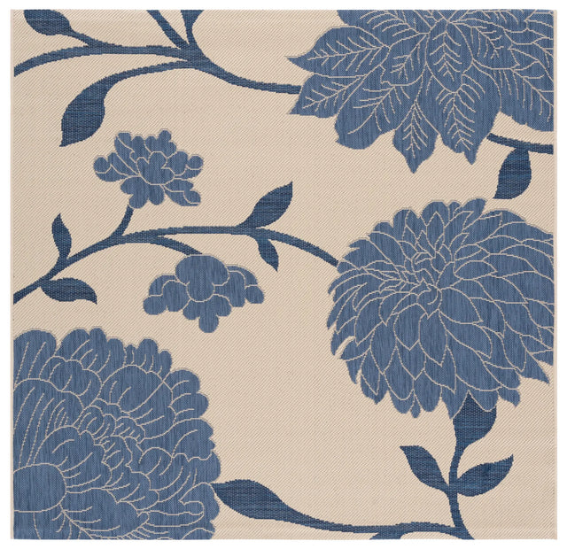 Safavieh Courtyard 5'-3" x 5'-3" Rug in Beige / Blue