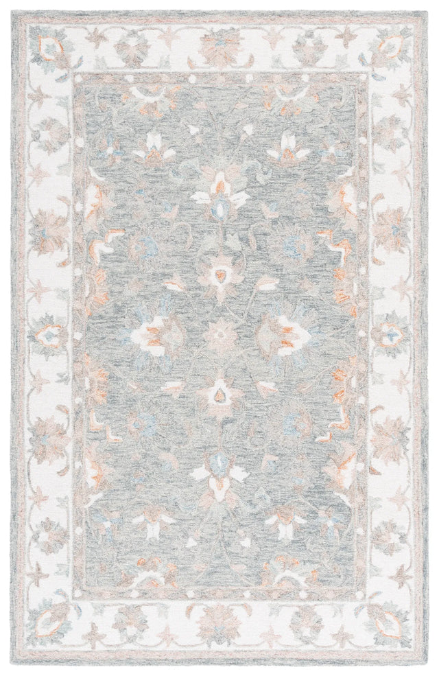Safavieh Heritage 4'-0" x 6'-0" Rug in Grey / Ivory