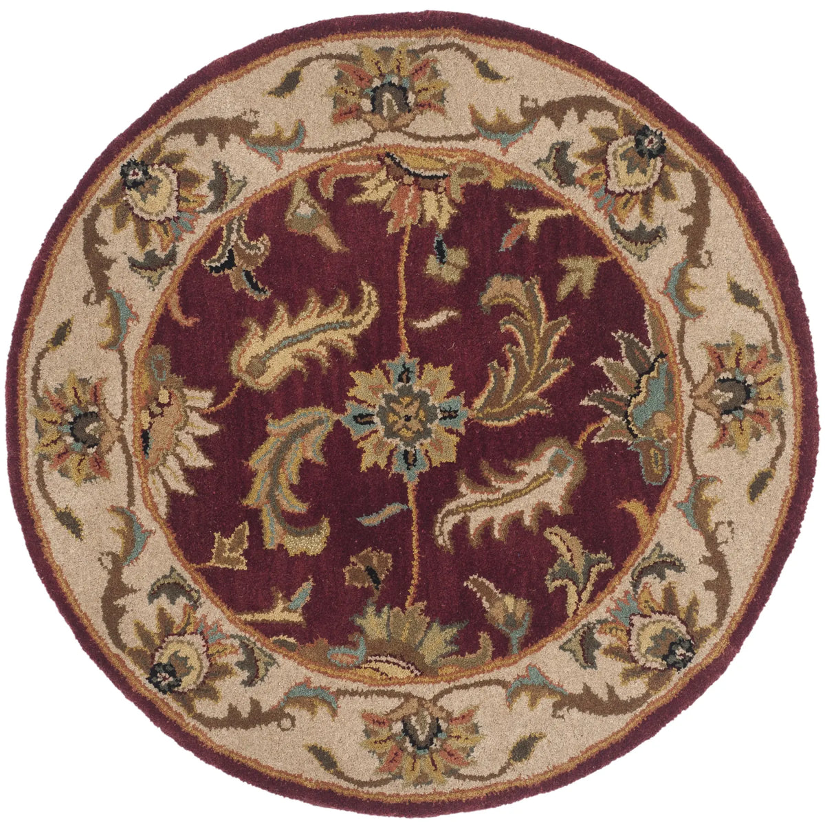 Safavieh Heritage 3'-6" x 3'-6" Rug in Red / Ivory