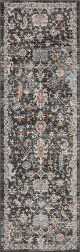 Loloi Odette Odt-04 Charcoal/Multi Rug - runner flat