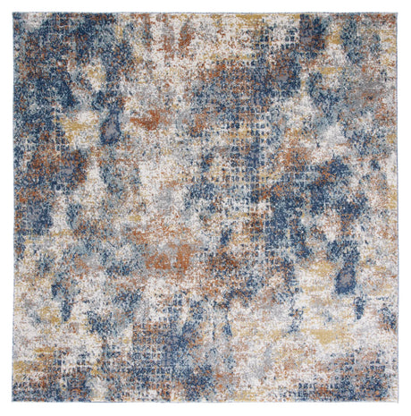 Safavieh Aston 6'-7" x 6'-7" Rug in Navy / Gold