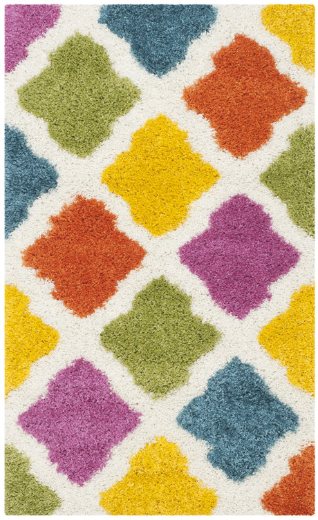 Safavieh Sgk-Shag Kids 3'-0" x 5'-0" Rug in Ivory / Multi