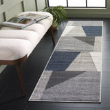 Safavieh Pyramid 2'-2" x 8'-0" Rug in Ivory / Grey Navy