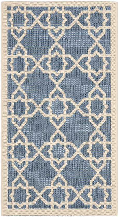 Safavieh Courtyard 2'-0" x 3'-7" Rug in Blue / Beige