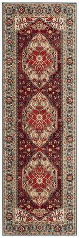 Safavieh Kashan 2'-6" x 10'-0" Rug in Blue / Red