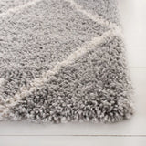 Safavieh Fontana Shag  800 4'-0" x 6'-0" Rug in Grey / Cream