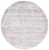 Safavieh Berber Shag 7'-0" x 7'-0" Rug in Blue Rust / Ivory