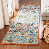 Safavieh Aspen 2'-3" x 9'-0" Rug in Blue / Rust